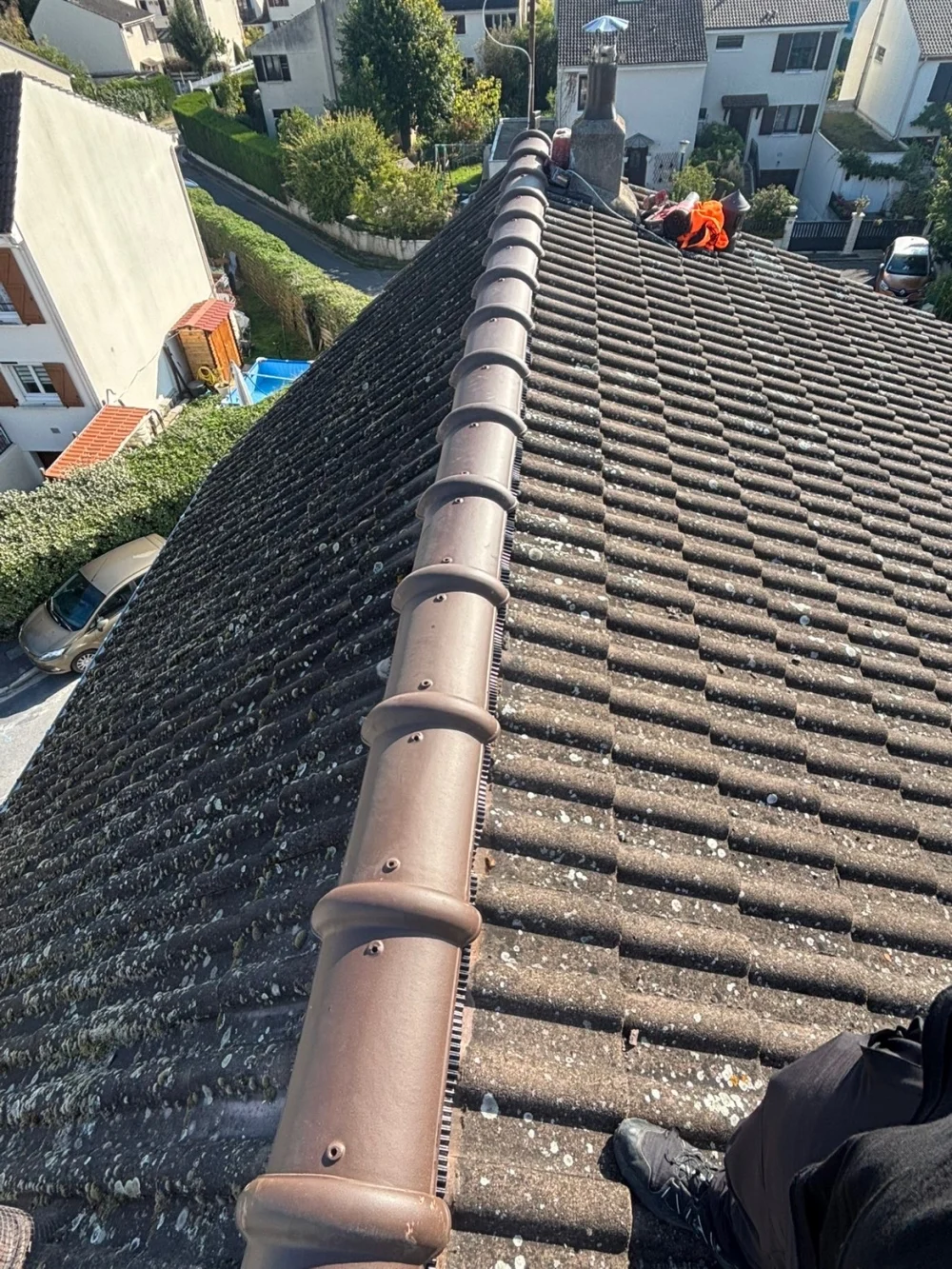 Remplacement faîtage closoir ventilée Auvers a Auvers-sur-Oise 95430 - vue generale